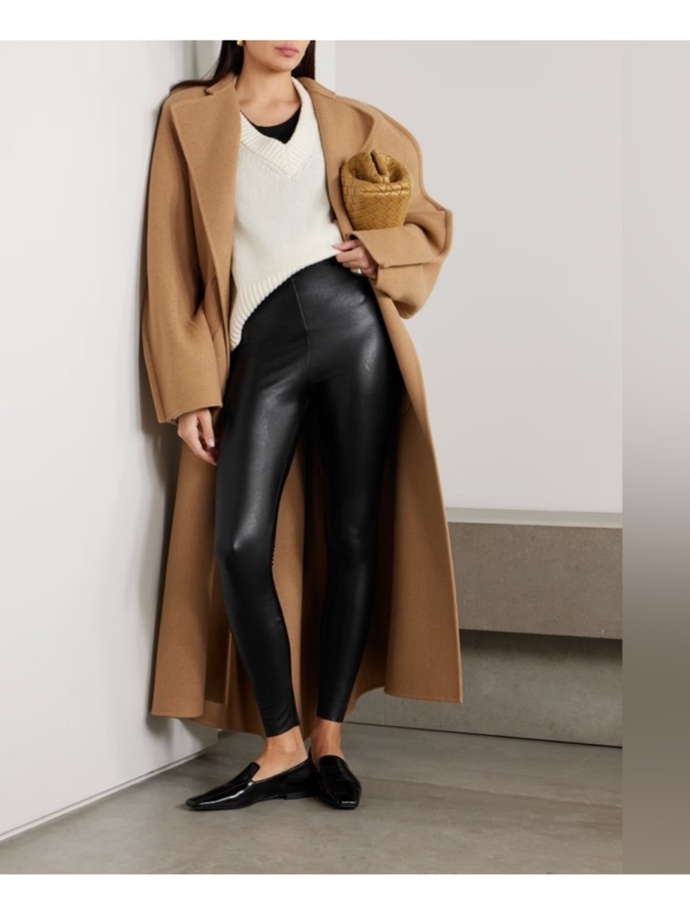COMNANDO Faux Leather Classic Leggings Black Size M High-Rise Pull-On Slim Fit